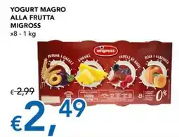 Migross Supermercati e Market Yogurt magro alla frutta Migross offerta