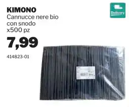 GrosMarket Kimono cannucce nere bio offerta