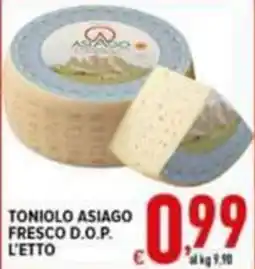 Iper Triscount Tonioło Asiago Fresco D.O.P. offerta