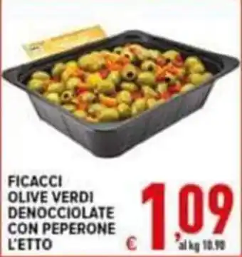 Ficacci olive verdi denocciolate con peperone