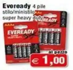 Magazzini Smart Eveready 4 pile stilo/ministilo super heavy duty offerta