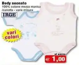 Magazzini Smart Body neonato IRGE offerta