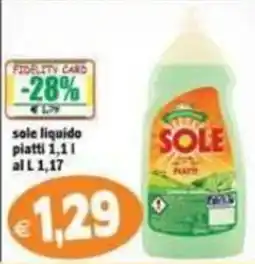 Il Castoro Supermercati Sole liquido piatti offerta