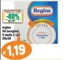 Il Castoro Supermercati Regina tovaglioli offerta