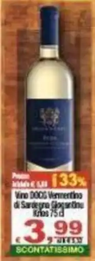 CTS Supermercati Vino DOCG Vermentino di Sardegna Giosantini offerta