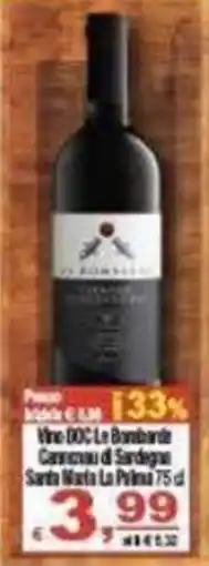 CTS Supermercati Vino DOC Le Bombarde offerta