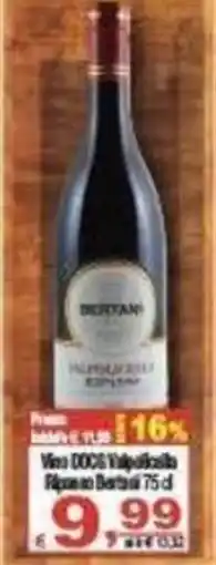 CTS Supermercati Vino DOCG Valpolicella Ripasso Bertani offerta