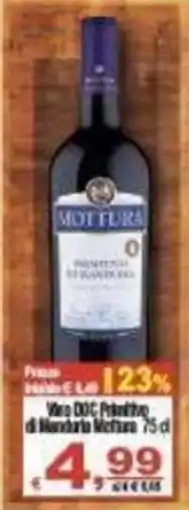 CTS Supermercati Vino DOC Primitivo di Manduria Mottura offerta