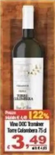 CTS Supermercati Vino DOC Traminer Torre Colomba offerta