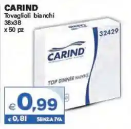 Boningros Cash and Carry Carind Tovaglioli bianchi offerta