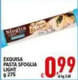 Iper Triscount Exquisa pasta sfoglia light offerta