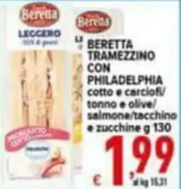 Iper Triscount Beretta tramezzino con philadelphia offerta
