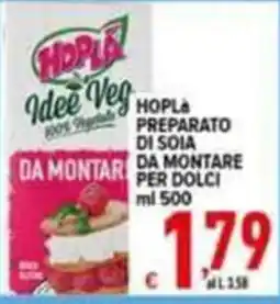 Iper Triscount Hoplà Idee Veg preparato di soia da montare per dolci offerta