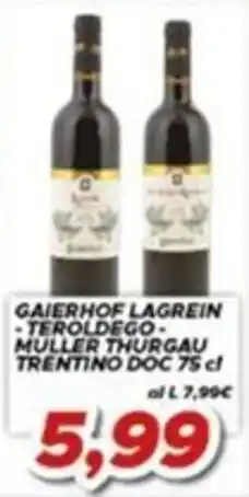 MA Supermercati Gaiernhof Lagrein - Teroldego - Muller Thurgau Trentino DOC offerta