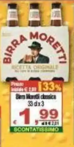 CTS Supermercati Birra Moretti classica offerta
