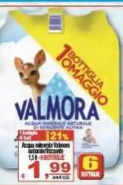 CTS Supermercati Acqua minerale Valmora naturale frizzante offerta