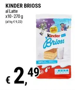 Tre Valli Supermercato Kinder Brioss al Latte offerta