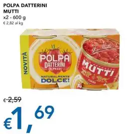 Migross Supermercati e Market Polpa datterini Mutti offerta