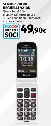 Ipercoop Senior phone Beghelli 9210N offerta