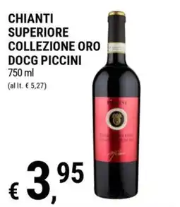 Tre Valli Supermercato Chianti superiore collezione oro docg piccini offerta