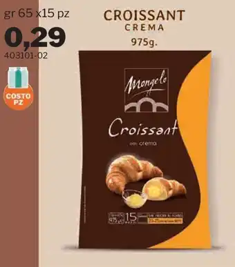 Croissant con crema Mongelo
