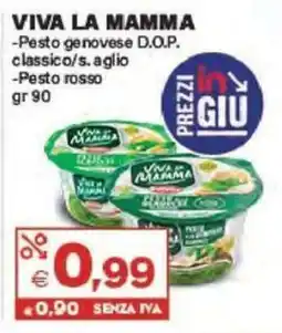 Boningros Cash and Carry Viva la mamma Pesto genovese D.O.P. classico/s. aglio/ Pesto rosso offerta