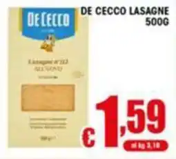 Sacoph De Cecco Lasagne all'uovo offerta