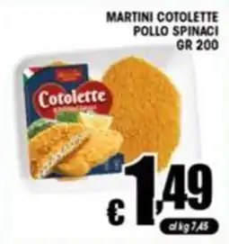 Sacoph Martini Cotolette Pollo Spinaci offerta