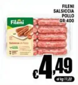 Sacoph Fileni Salsiccia Pollo offerta