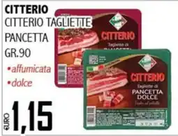 Big Food Citterio tagliette di pancetta dolce offerta