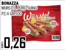 Big Food Bonazza wurstel puro suino offerta