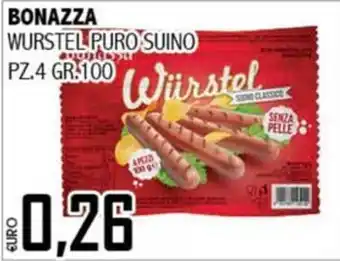 Big Food Bonazza wurstel puro suino offerta