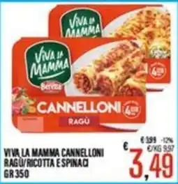 Supermercati EffePiù Viva la mamma cannelloni ragù offerta