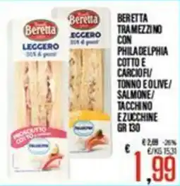 Supermercati EffePiù Beretta tramezzino leggero offerta