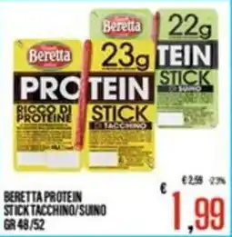 Supermercati EffePiù Beretta Protein Stick Tacchino/Suino offerta