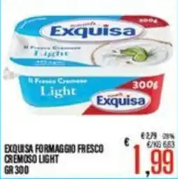 Supermercati EffePiù Exquisa formaggio fresco cremoso light offerta