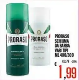 Supermercati EffePiù Proraso schiuma da barba offerta