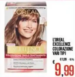 Supermercati EffePiù L'oreal excellence colorazione vari tipi offerta