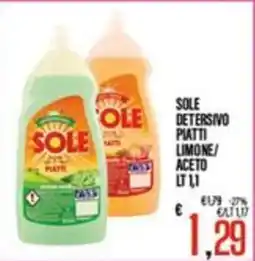 Supermercati EffePiù Sole detergente piatti limone/aceto offerta