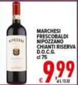 Iper Triscount Marchesi Frescobaldi Nipozzano Chianti Riserva offerta