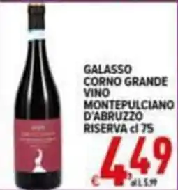 Iper Triscount Galasso vino montepulciano d'abruzzo riserva offerta
