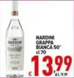 Iper Triscount Nardini grappa bianca offerta