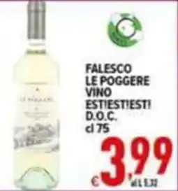 Iper Triscount Falesco le poggere vino esti esti esti d.o.c. offerta