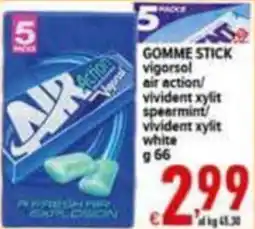 Iper Triscount Gomme stick vigorsol air action offerta