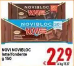 Iper Triscount Novi Novibloc latte/fondente offerta