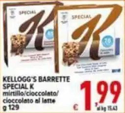 Iper Triscount Kellogg's Barrette Special K cioccolato al latte offerta