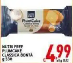 Iper Triscount Nutri Free PlumCake Classica Bontà offerta