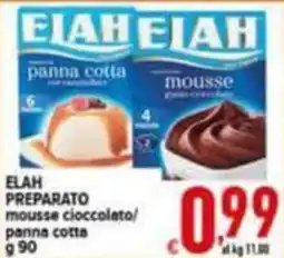 Iper Triscount Elah preparato mousse cioccolato/panna cotta offerta