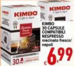 Iper Triscount Kimbo 30 capsule compatibili nespresso offerta