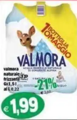 Il Castoro Supermercati Valmora acqua minerale naturale offerta
